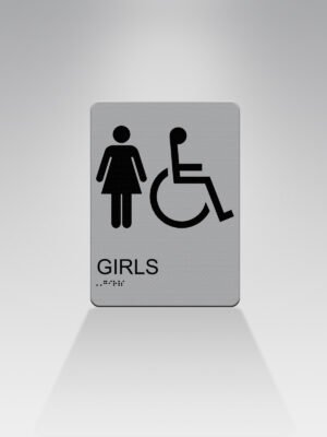 ADA Girls Restroom Signs – Braille & Tactile Compliant Signage