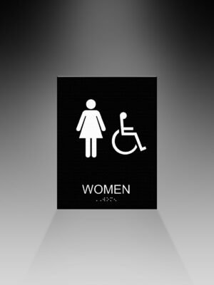 ADA Women Restroom Sign – Tactile & Braille Compliant Door Signage