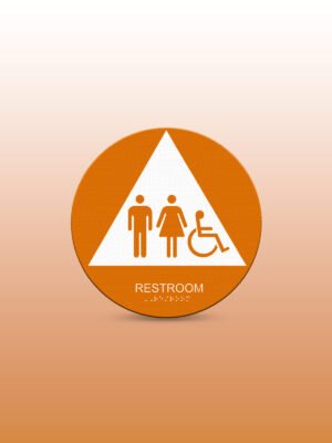 California ADA All Gender Restroom Signs – Compliant Braille & Tactile Door Signage
