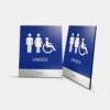 Unisex Accessible Restroom Signs with Room Number